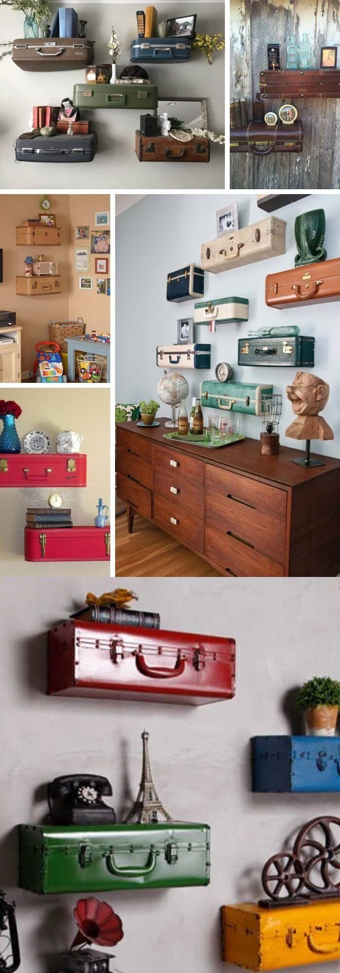 Vintage Suitcase Shelves