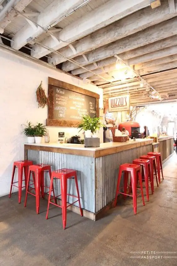 #5. Wood Basement Ceiling for a bar