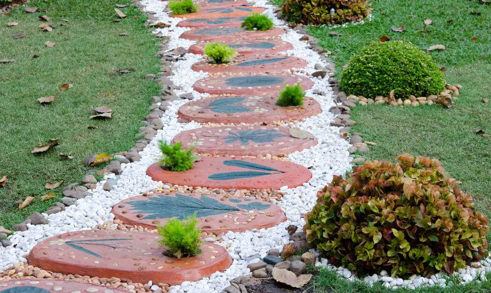 Lettered Stone Garden Path