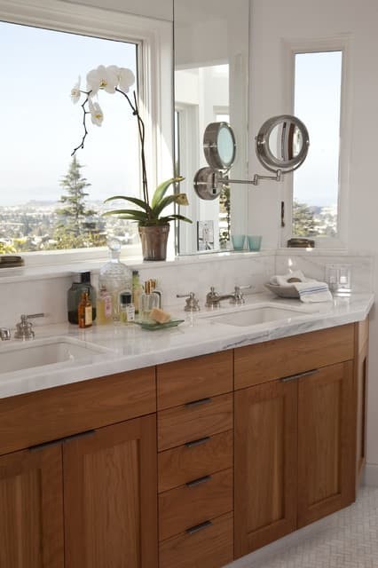 Bathroom window mirror ideas.