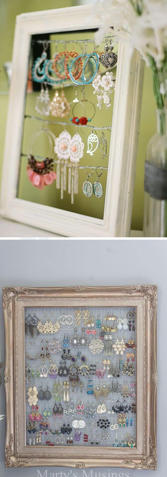 Repurposed Shabby style jewelry Holder