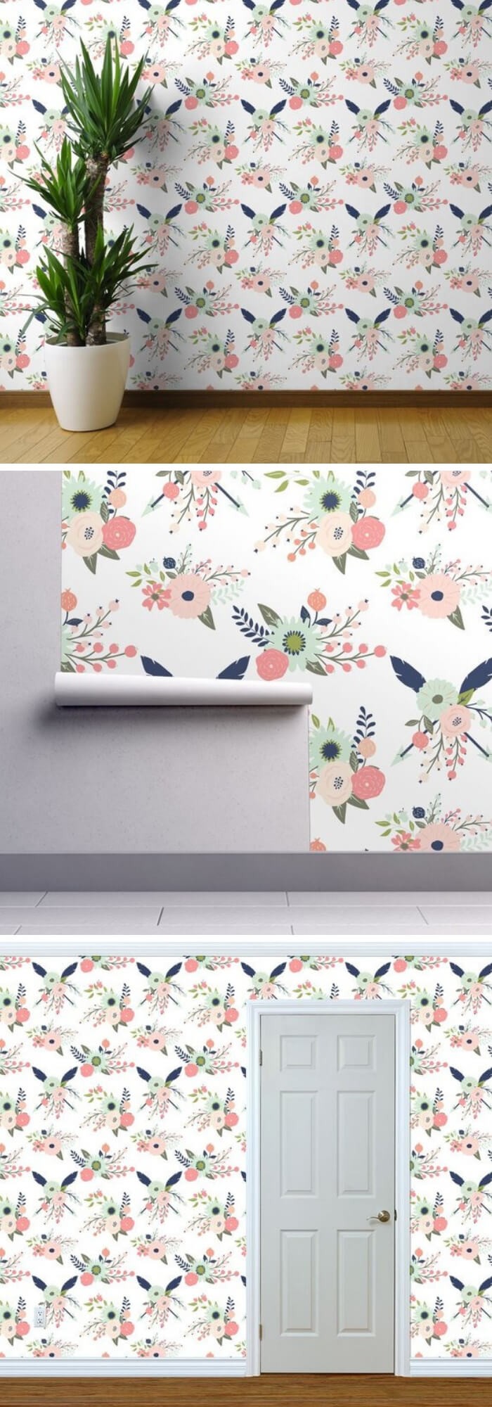 #4. Floral Wallpaper – Gracie Blooms