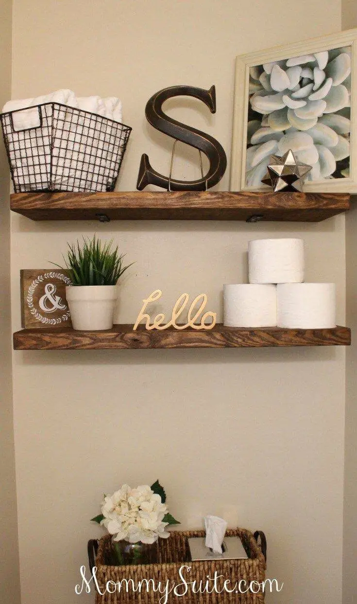 Faux Floating Shelves