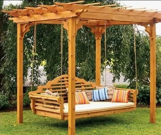 Pergola with Swing Chairs