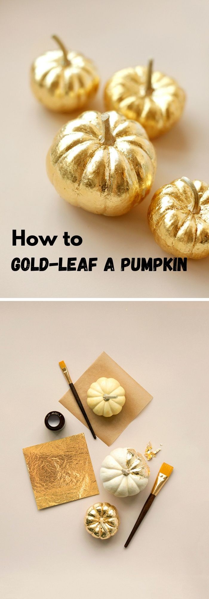 Gold-leaf a pumpkin tutorial