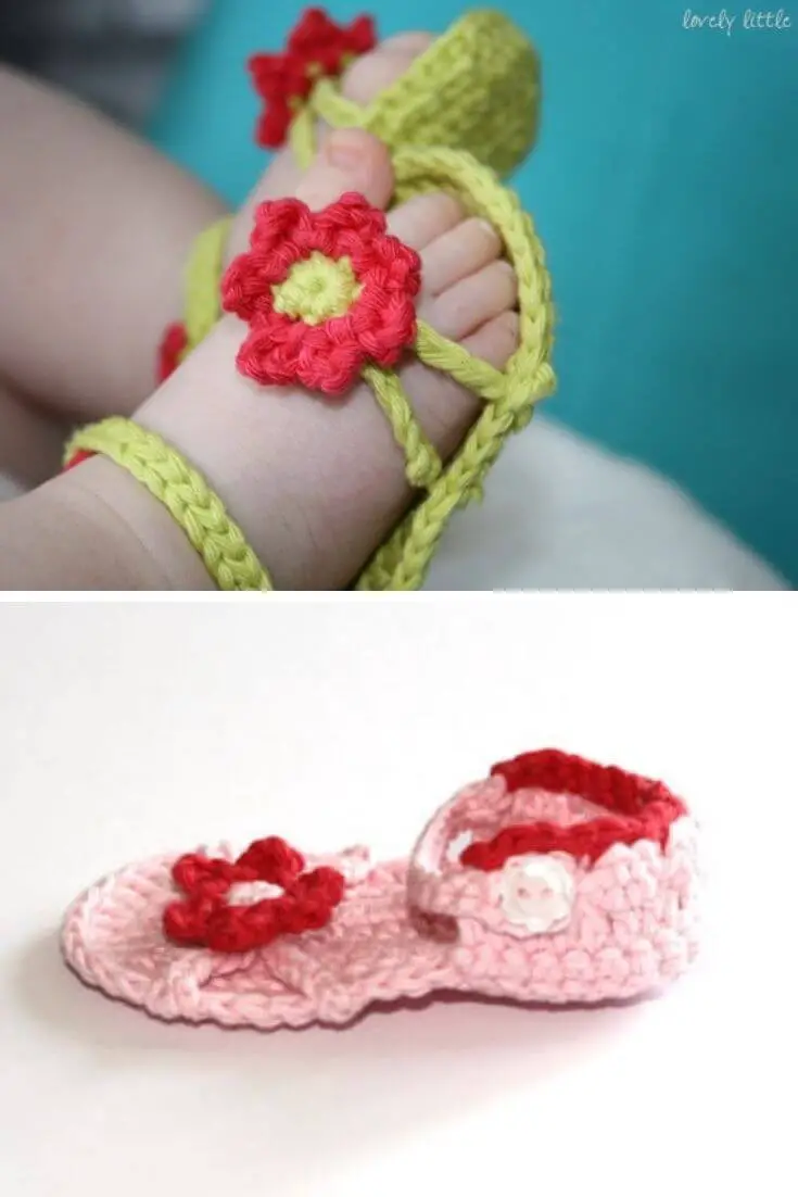 Flower power baby sandals