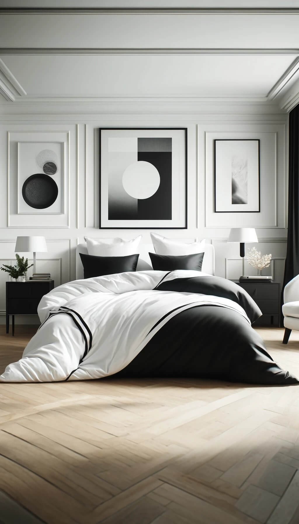 Black Sheets with a White Comforter