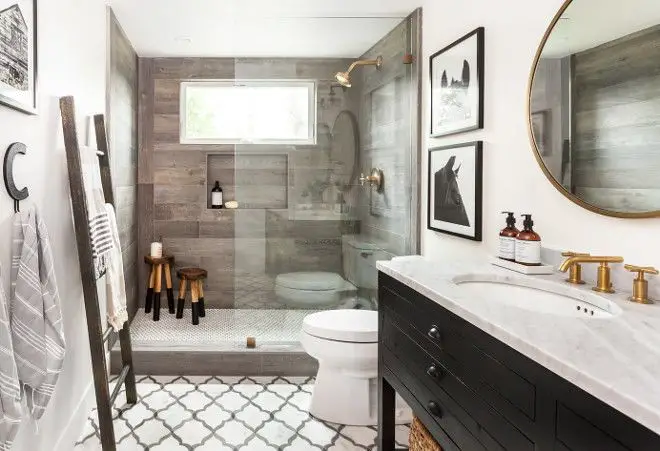 Lavish Farmhouse Bathroom