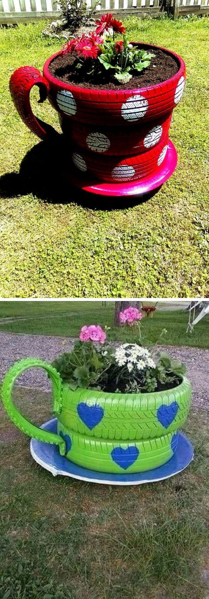 Tire planter ideas