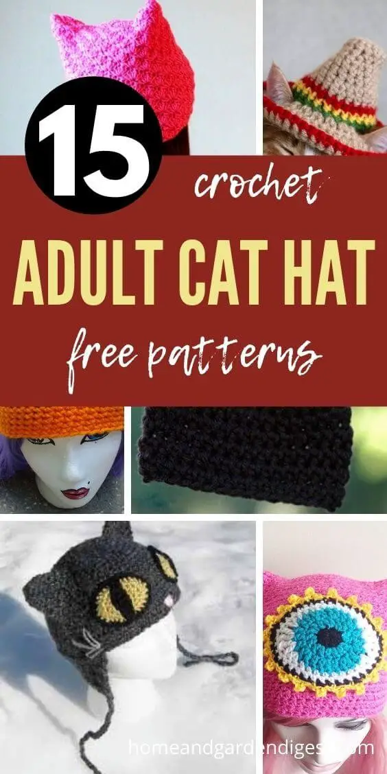 15 Fun Free Adult Cat Hat Crochet Patterns