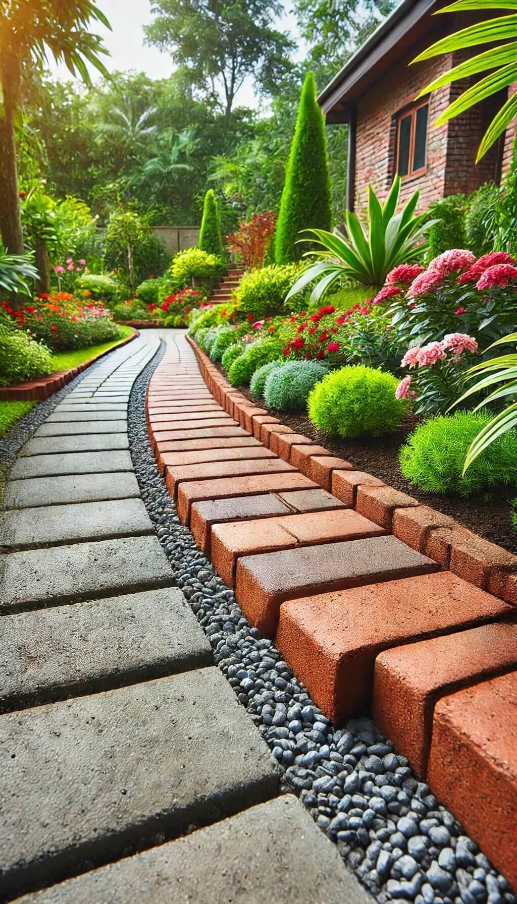 Brick and Concrete Edging