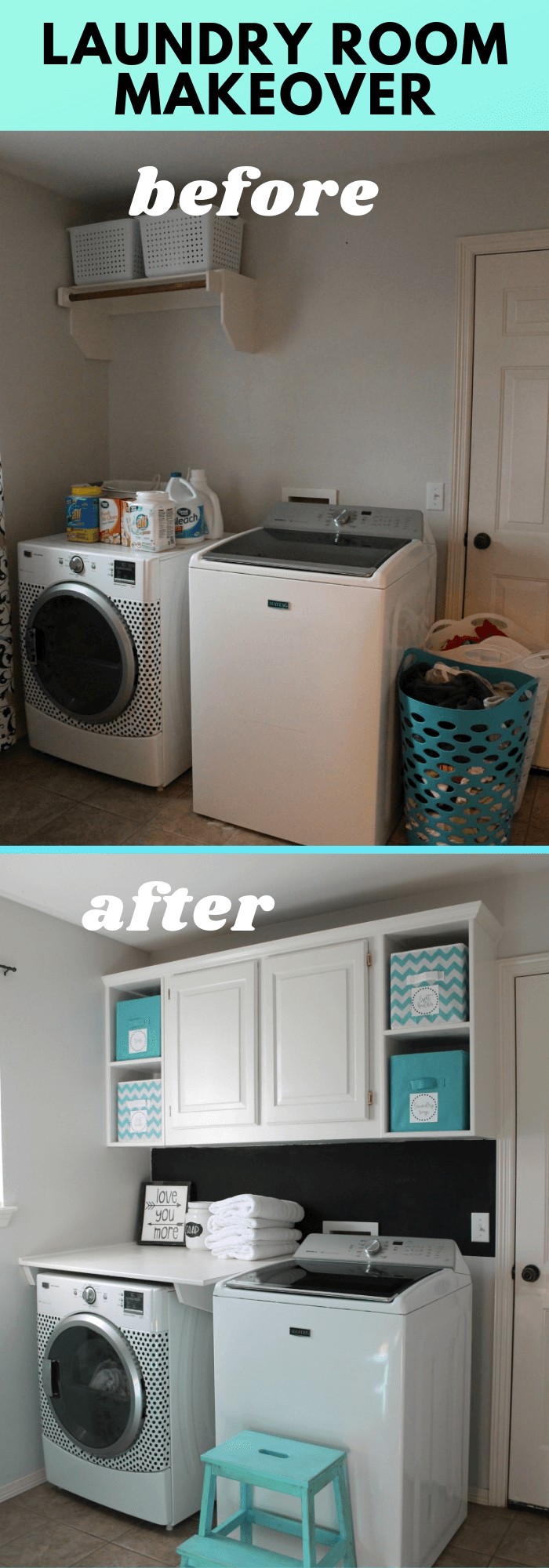 Laundry Room Makeover for Under $100