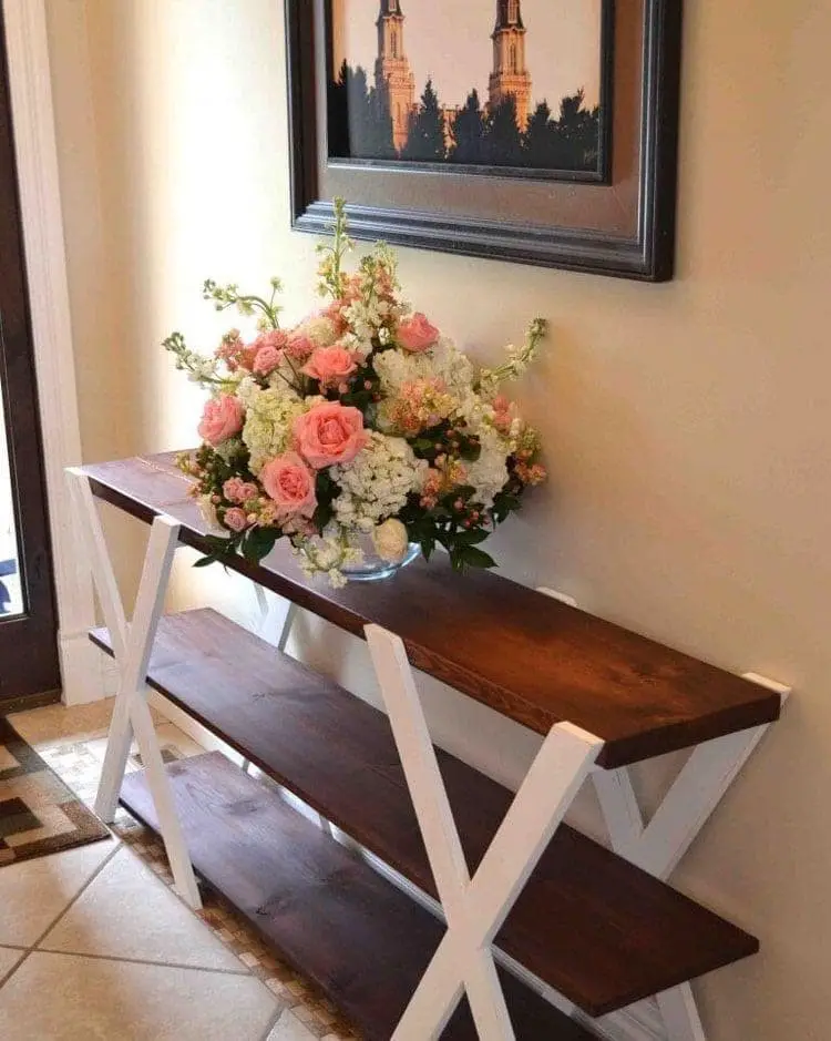 Three tier table entryway