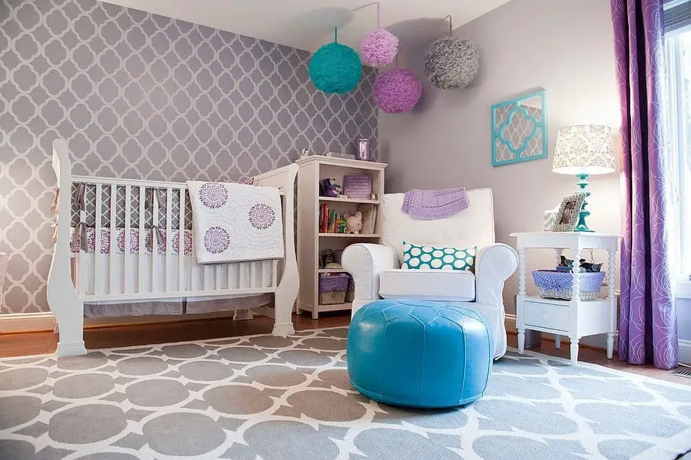 Grayish Baby Girl Bedroom