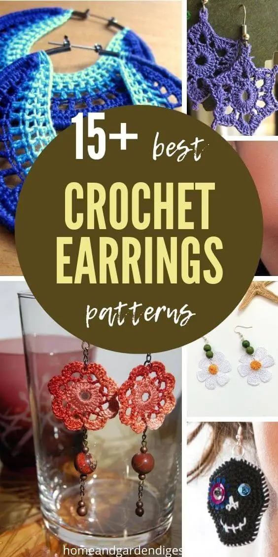 15 Crochet Earrings Free & Paid Patterns