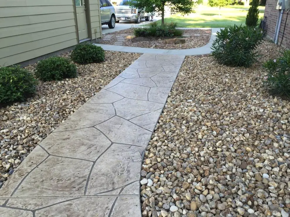 #8. Concrete paver garden path