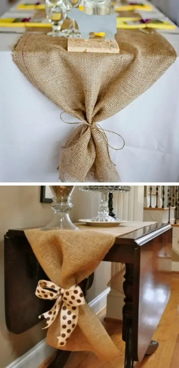 Burlap table runner