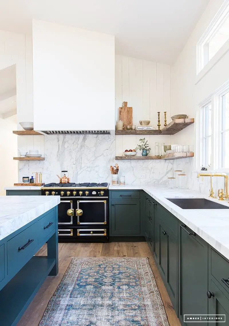 To trim a backsplash, use shelving.