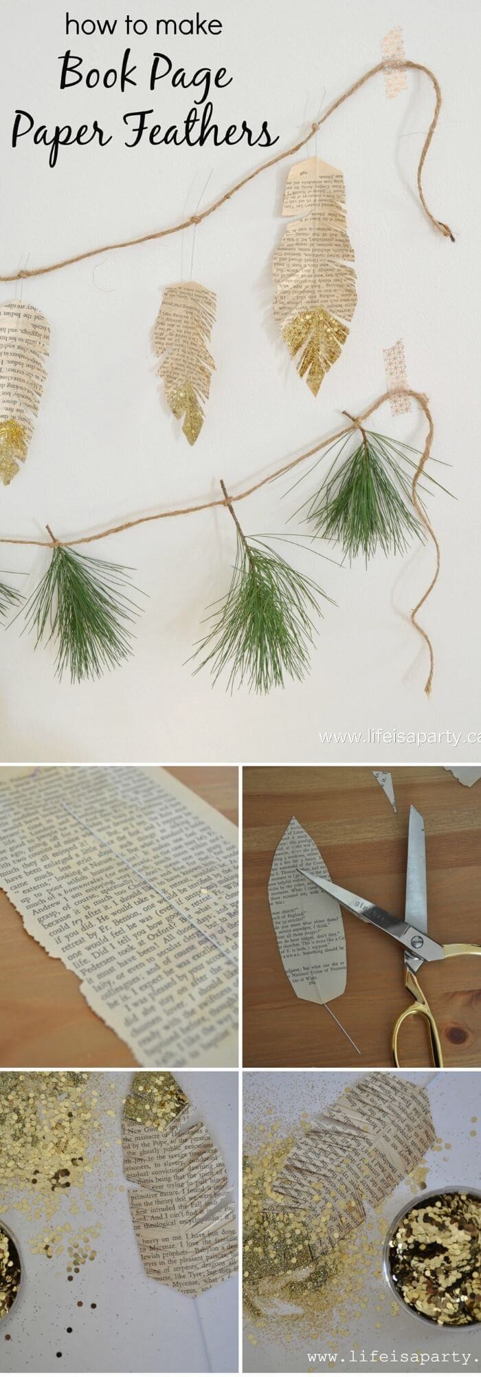 DIY Book leaf Décor