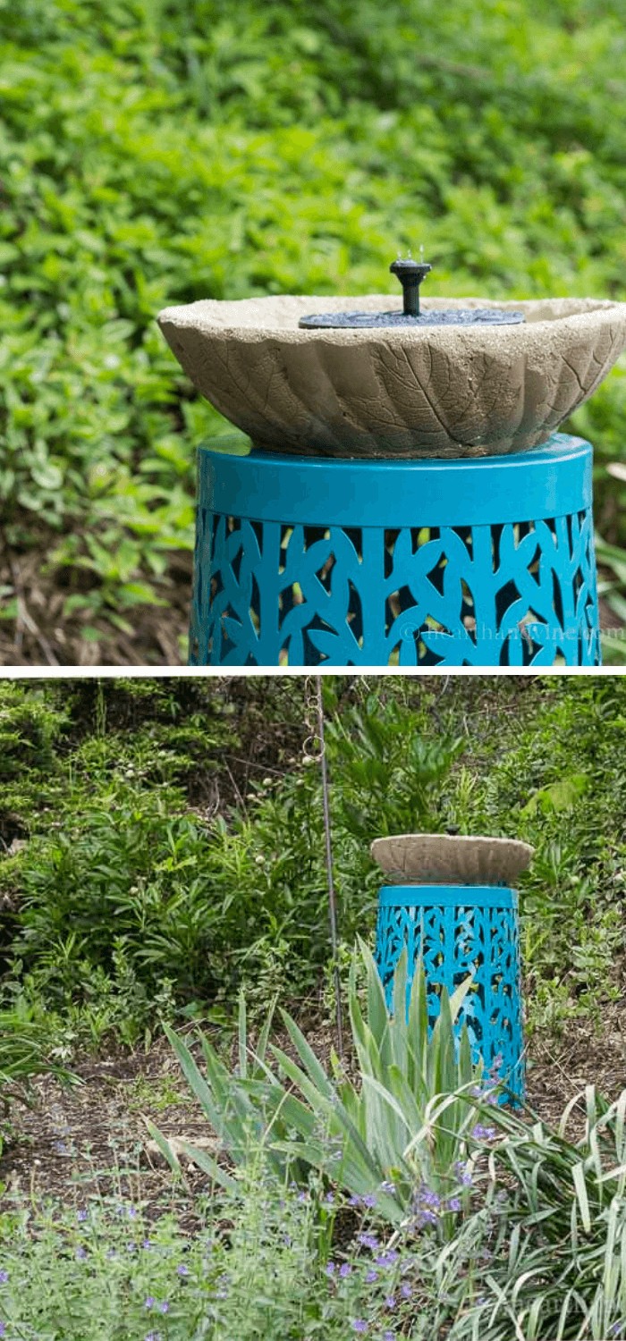 Leaf Embossed Concrete Fountain