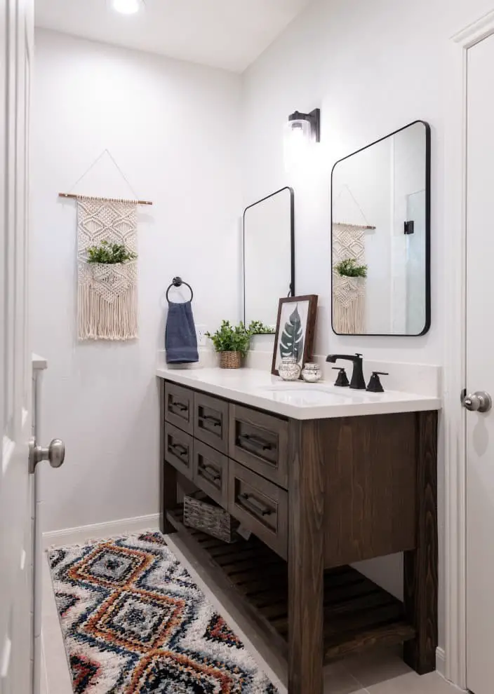 Boho half bathroom ideas.