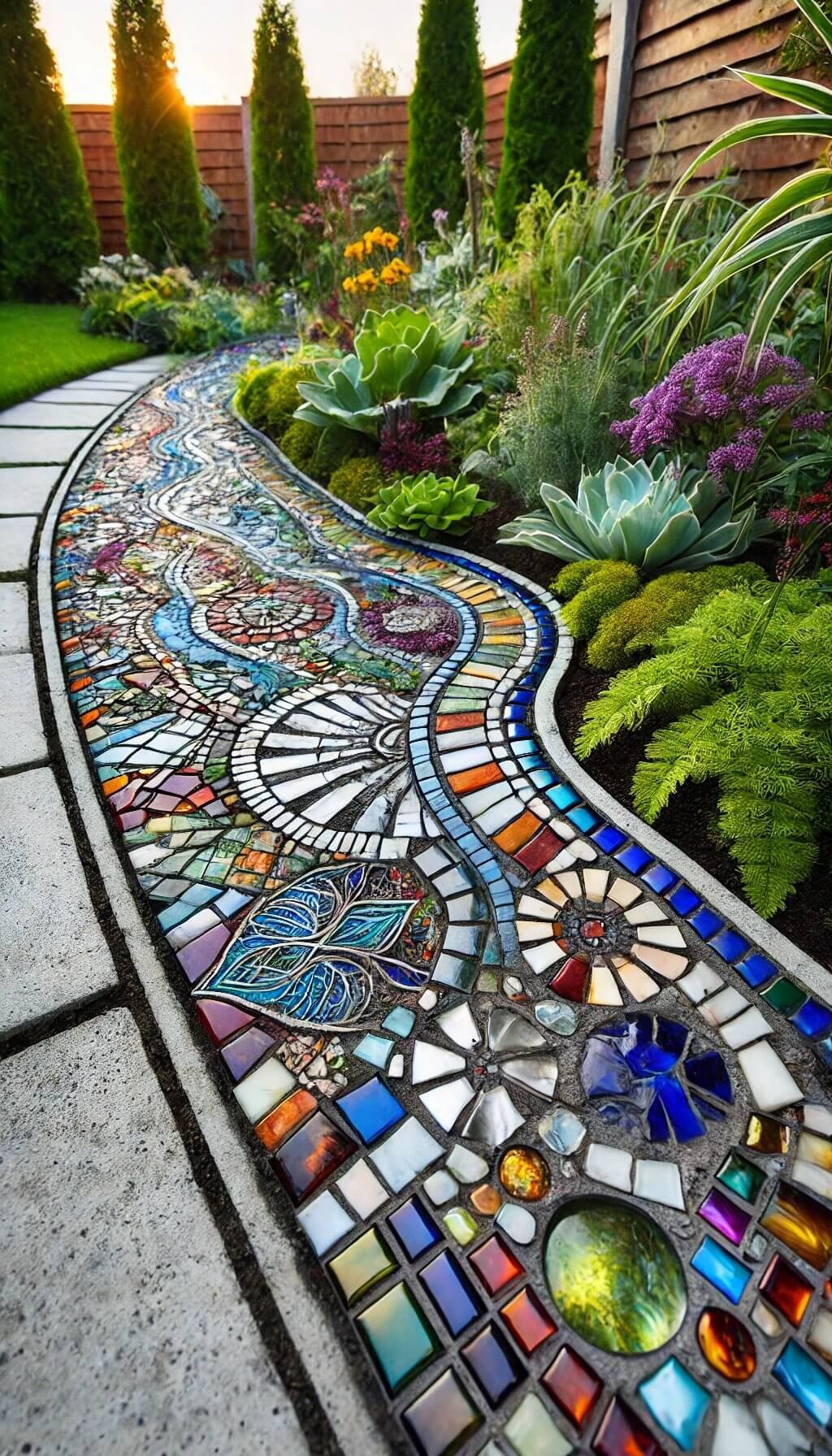 Mosaic Concrete Edging