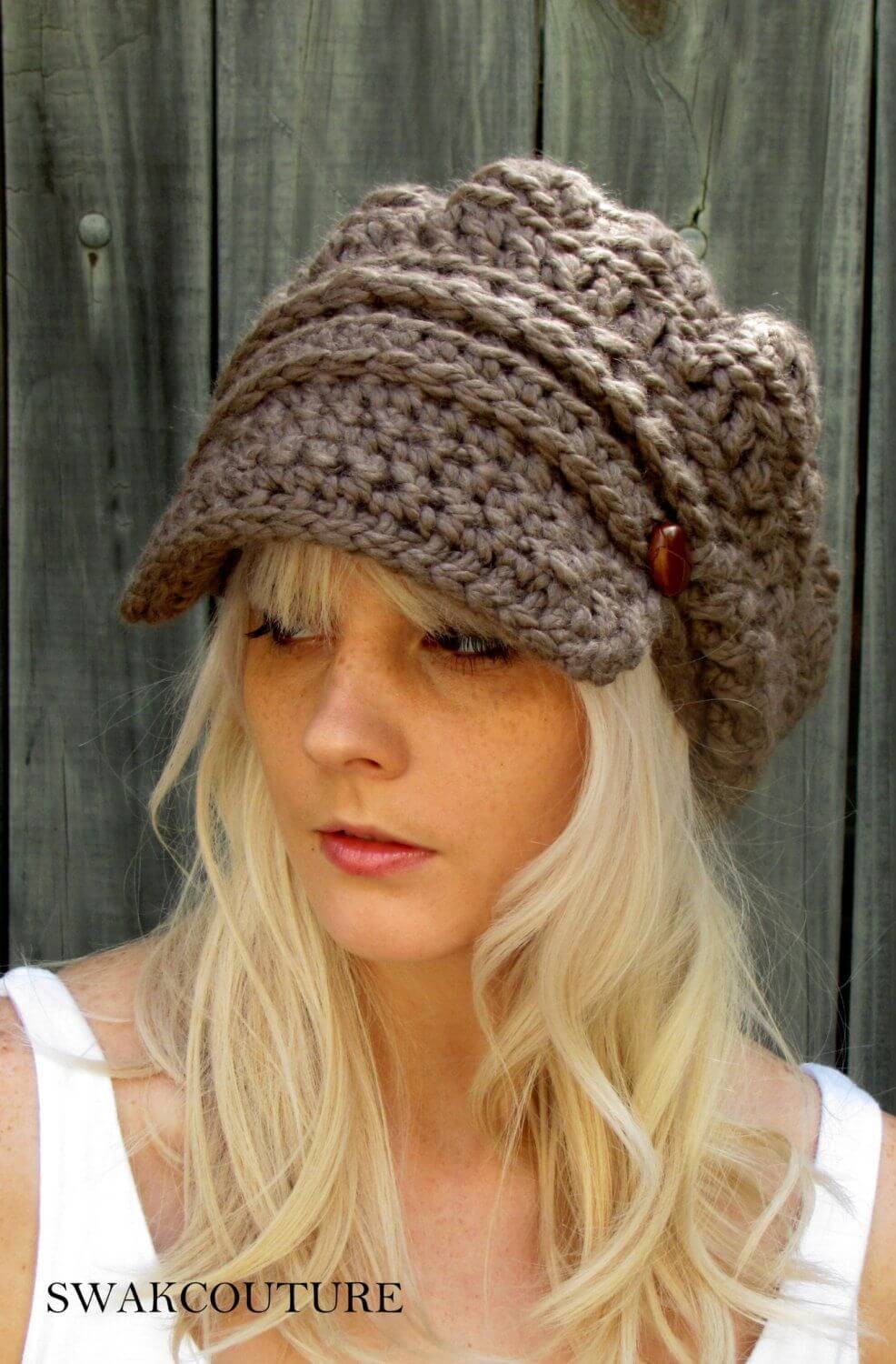 Brimmed Crochet Hat