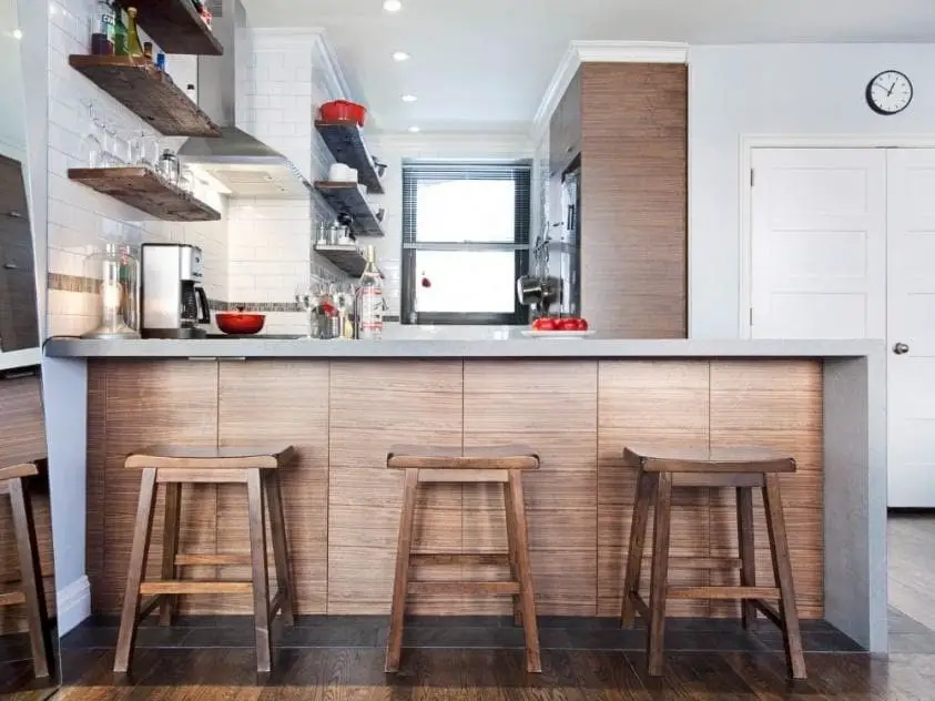 Small Kitchen with stools