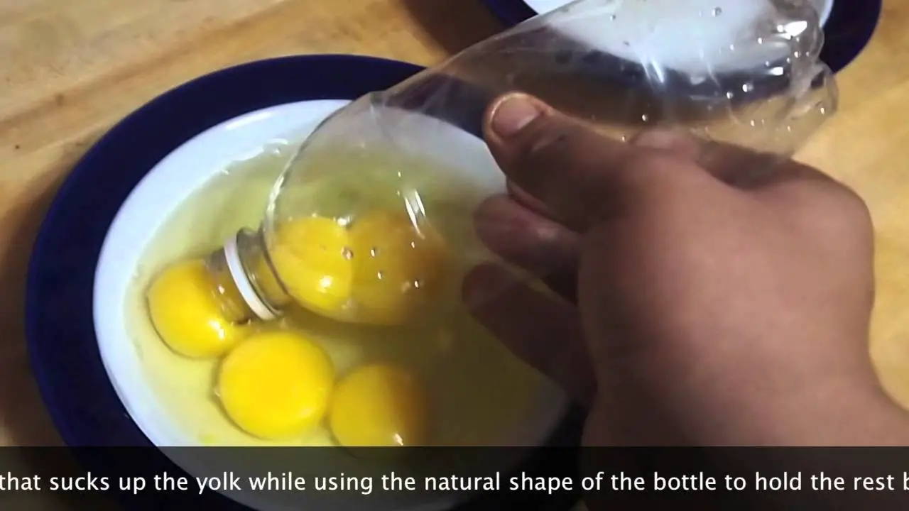 Separate Egg Yolks With A Water Bottle