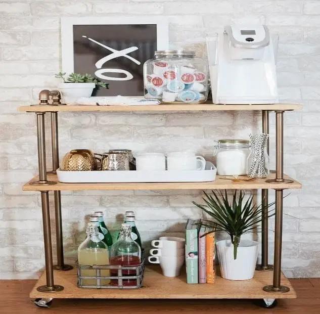 Coffee bar cart