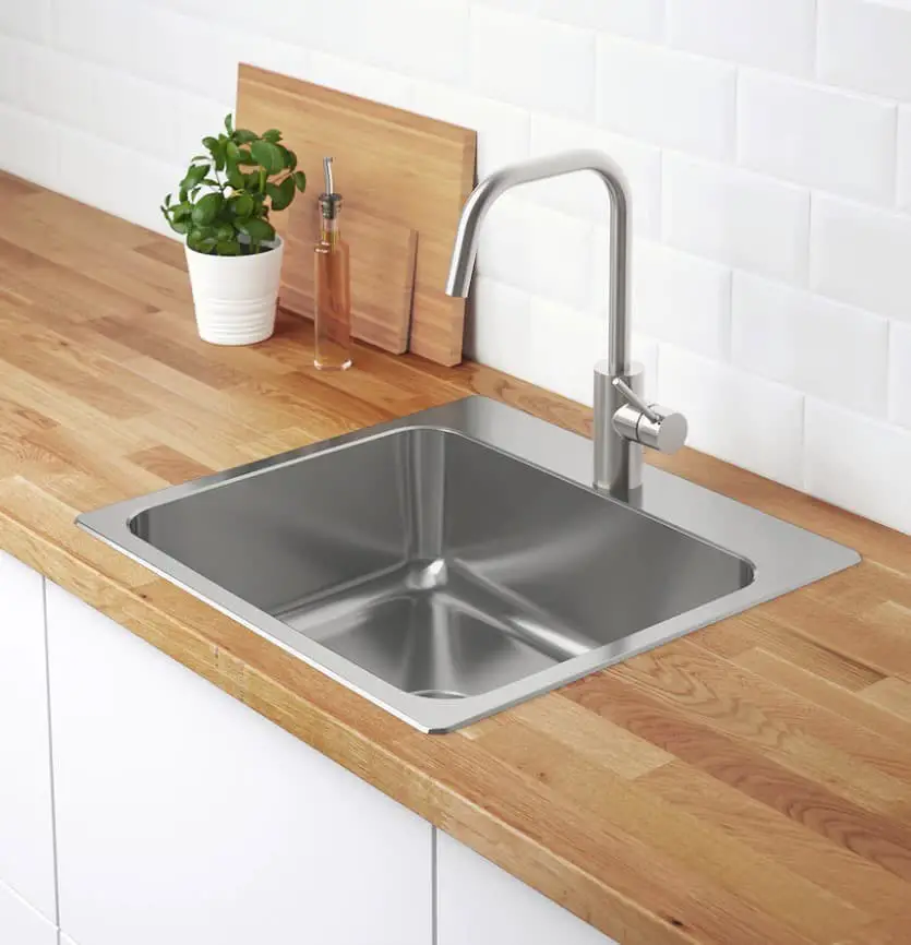 Top mount double sink