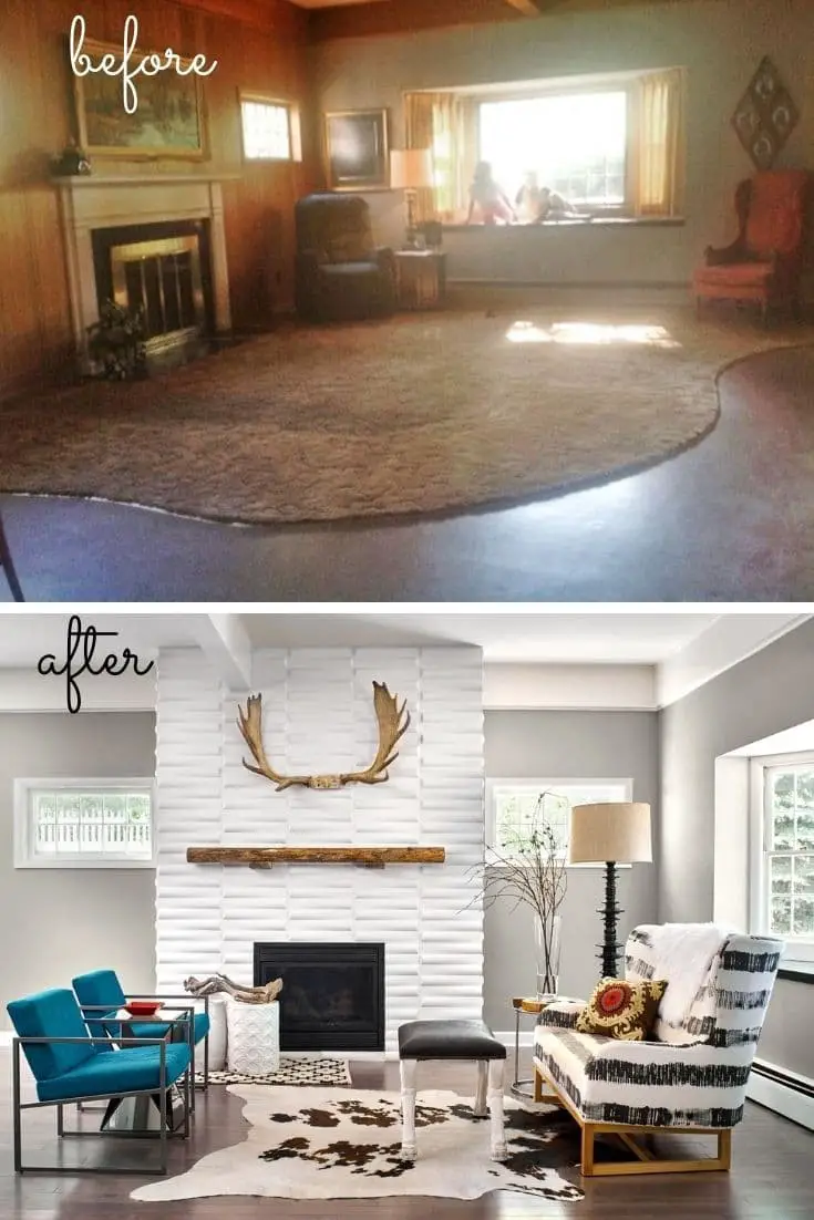 Modern fireplace remodel