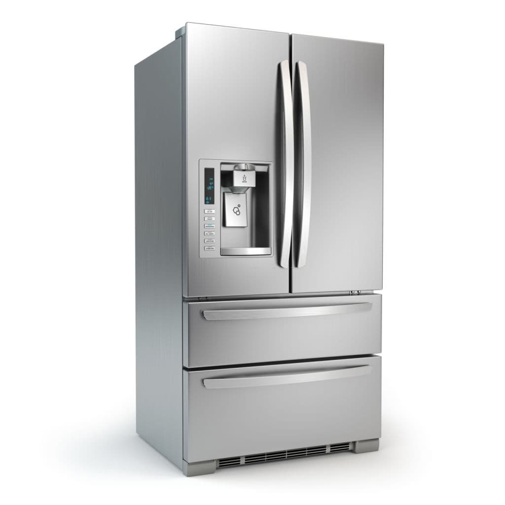 How much does a side-by-side refrigerator weigh?