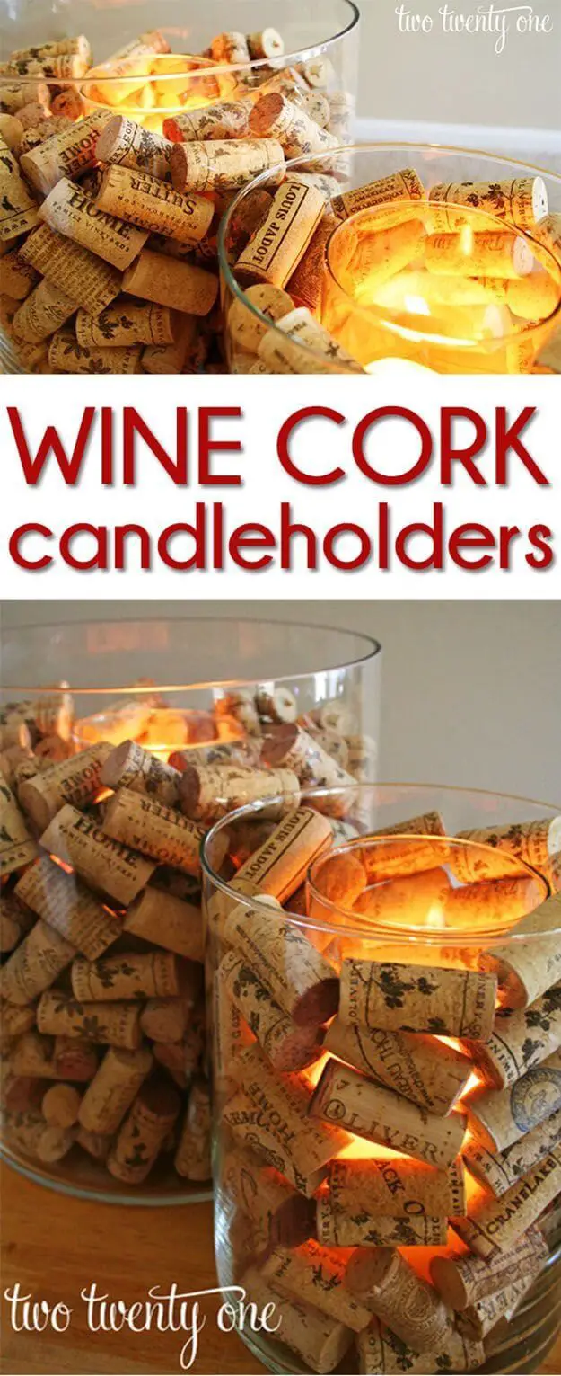 Wine Cork Candle