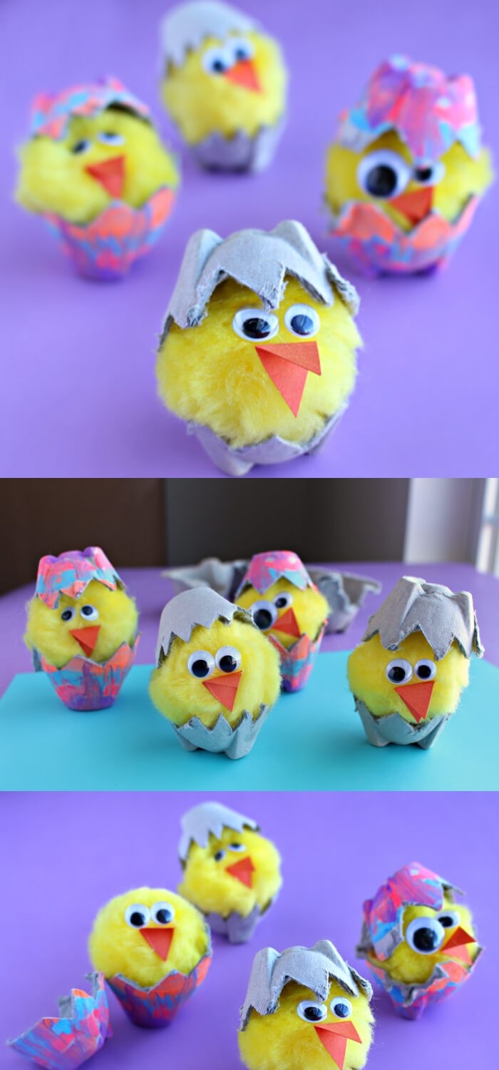 Egg Carton Hatching Chicks