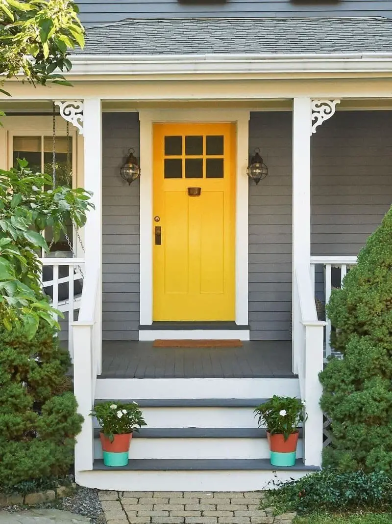 A Front Door in Canary Yellow