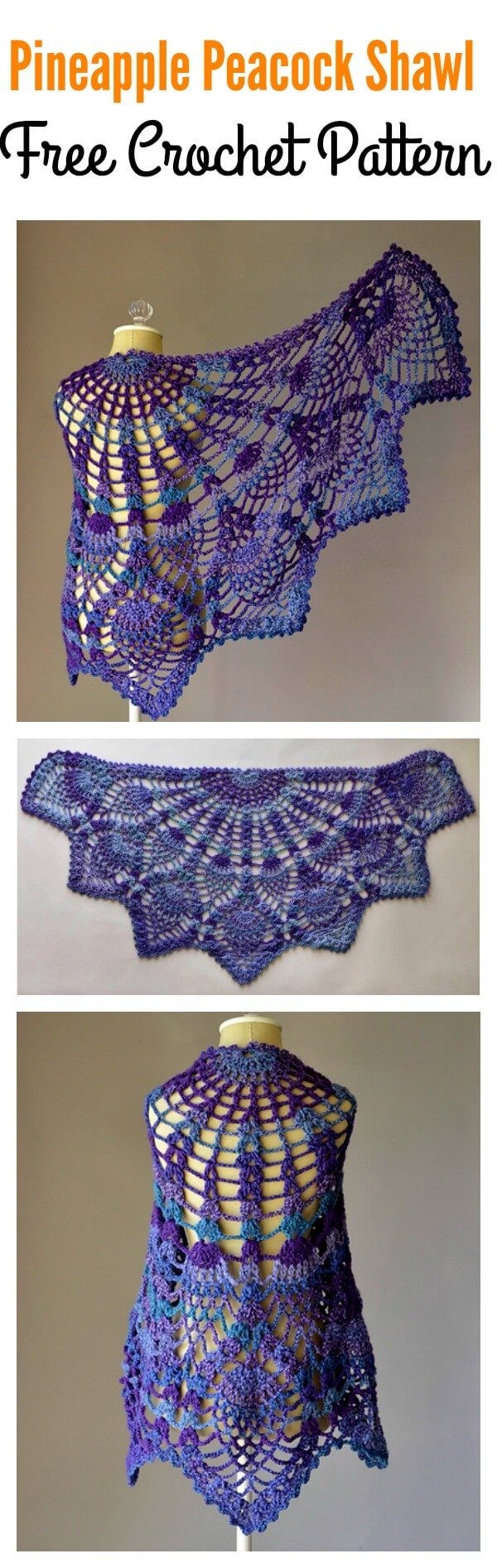 Crochet Peacock Shawl Pattern.