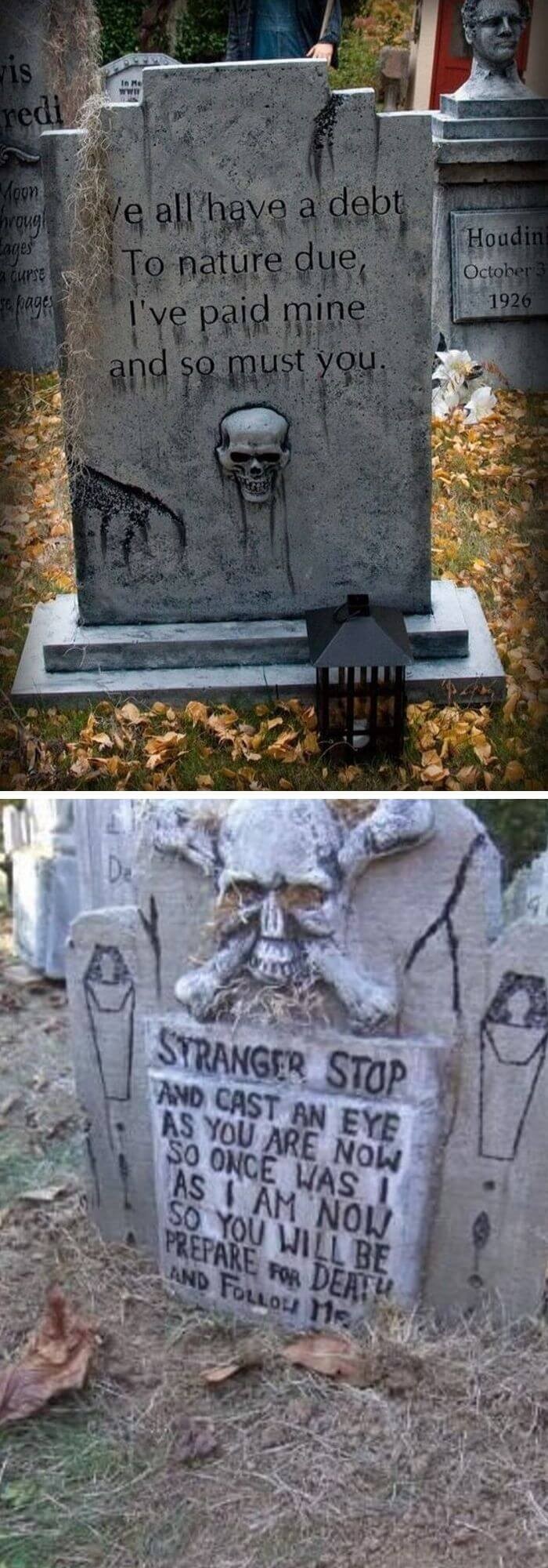 10+ Halloween Tombstone Ideas