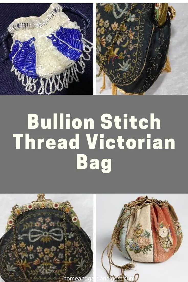 Bullion Stitch Thread Victorian Bag