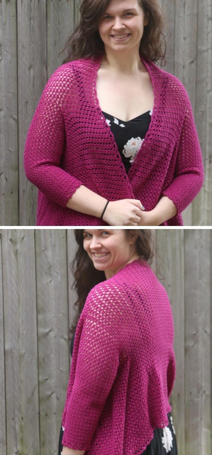 Cascading waterfall cardigan