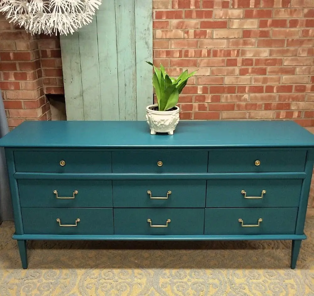 Teal Painted Dresser