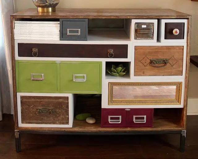 Use Different Kind Of Drawers And Make Vintage Drawer Chest