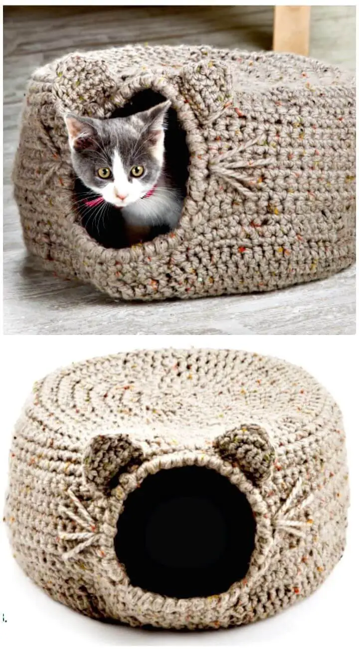 15 Crochet Cat House And Nest Bed Patterns