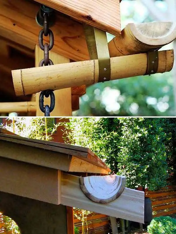 Bamboo Rain Gutters