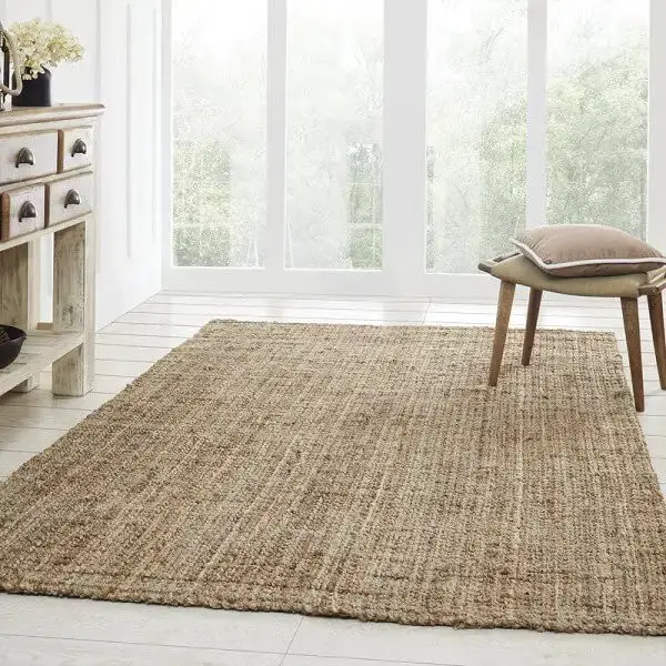 Beige jute rug