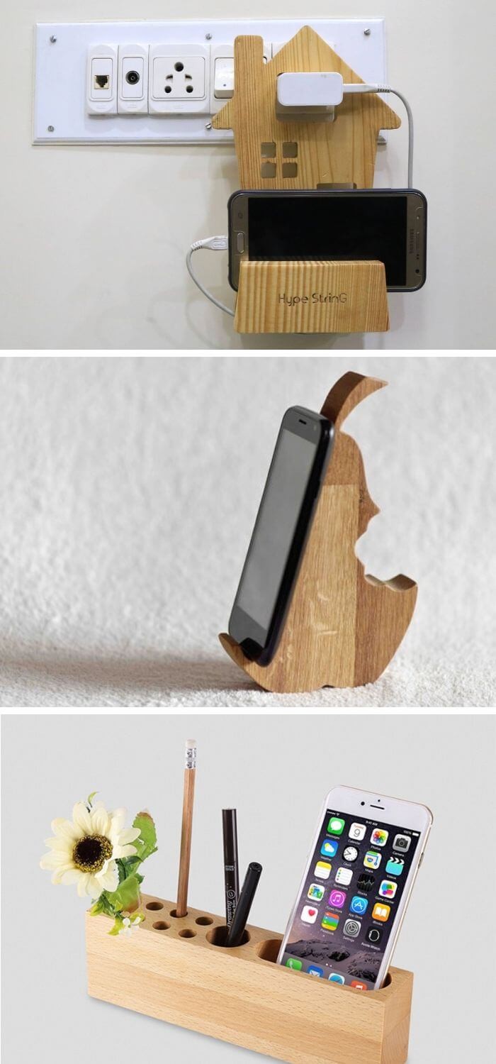 Wooden Mobile Holder