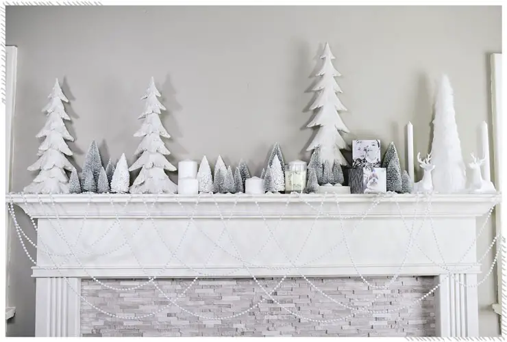 1- White Mantel Decor