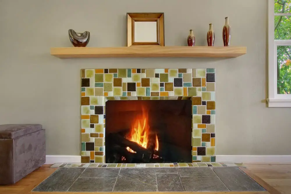 Tile fireplace surround ideas.