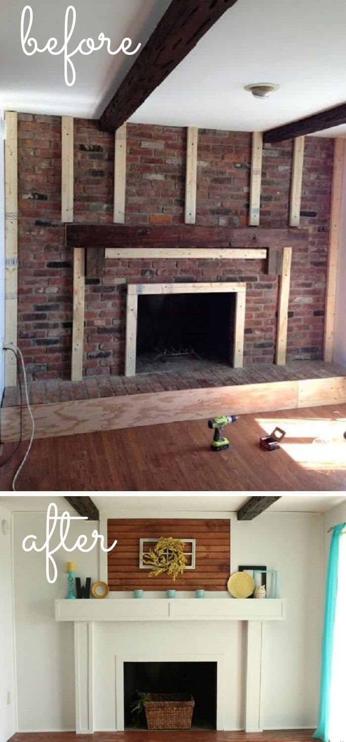 Brick fireplace remodel ideas