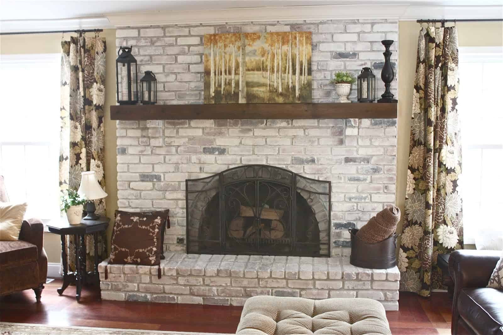 How to remodel a brick fireplace